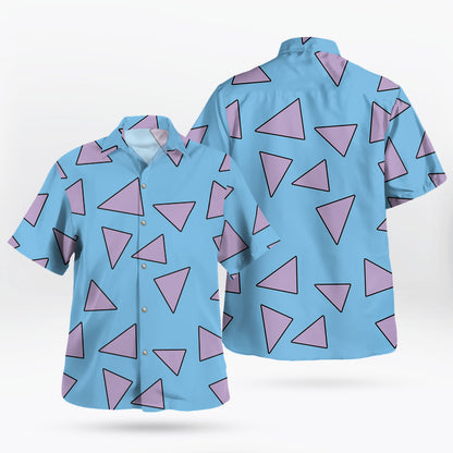 Rocko’s Modern Life Purple Triangle Pattern Hawaiian Shirt