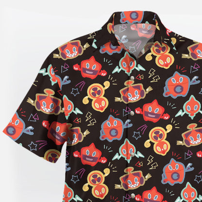 Rotom Pokedex Electric Pokemon Hawaiian Shirt | Tropi Hawaiian Shirts Store