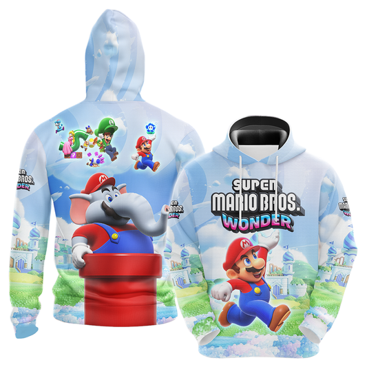 Mario Hoodie Super Mario Bros Wonder T-Shirt Colorful Unisex - Trendy Gift For Men & Women
