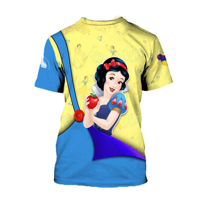 Snow White T-Shirt Snow White Princess Graphic T-Shirt Yellow Blue Unisex - Trendy Gift For Men & Women