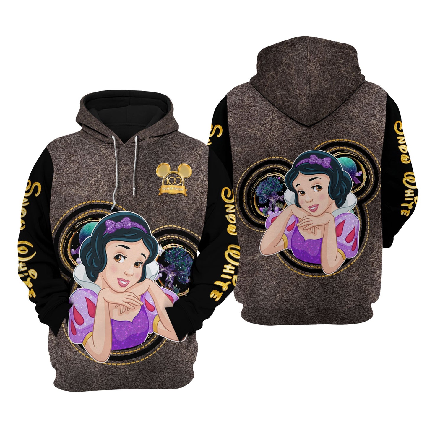 Snow White Hoodie Snow White Leather 100 Years Of Wonder Hoodie Brown Unisex - Cozy Hoodie For Cold Weather