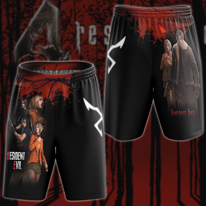 Resident Evil: Leon & Ashley Video Game 3D All Over Printed Pullover Hawaiian Beach Sleeveless