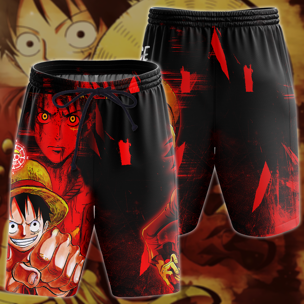 One Piece Monkey D. Luffy 3D All Over Print T-shirt Tank Top Zip Hoodie Pullover Hoodie Hawaiian Shirt Beach Shorts Jogger
