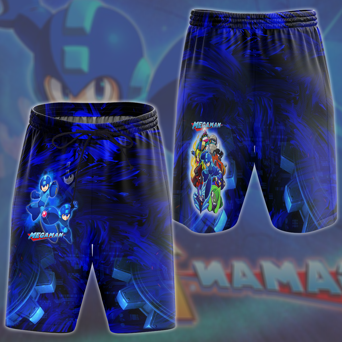 Mega Man Video Game All Over Printed T-shirt Tank Top Zip Hoodie Pullover Hoodie Hawaiian Shirt Beach Shorts Joggers