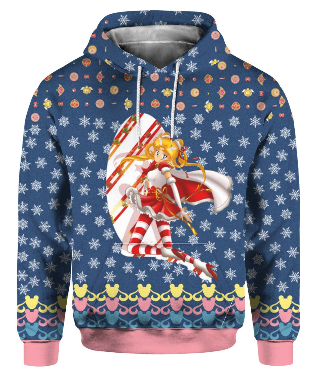 Sailor Moon Hoodie Sailor Moon Anime Items Pattern T-Shirt Blue Unisex - Trendy Gift For Men & Women
