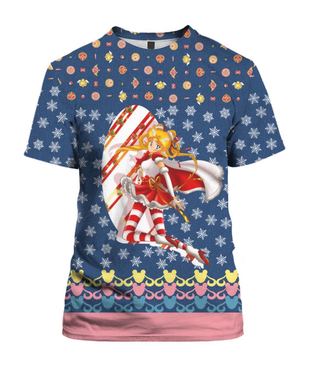 Sailor Moon Hoodie Sailor Moon Anime Items Pattern T-Shirt Blue Unisex - Trendy Gift For Men & Women