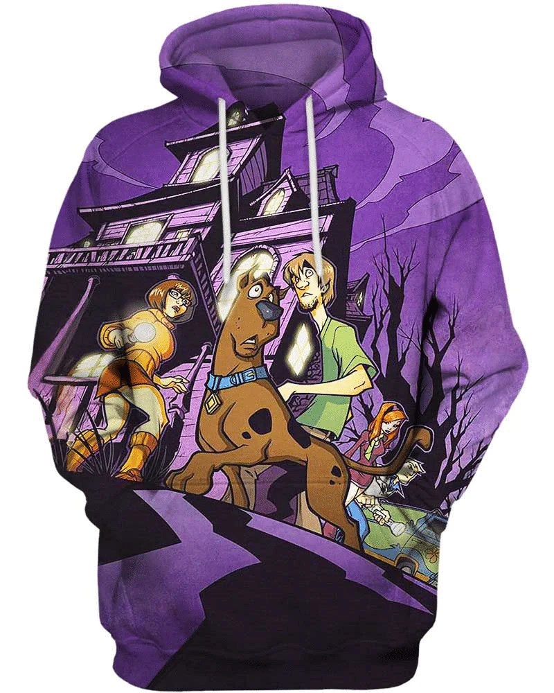Scooby Doo Hoodie Scoobydoo Film Mid Night Hoodie Purple Unisex - Cozy Hoodie For Cold Weather