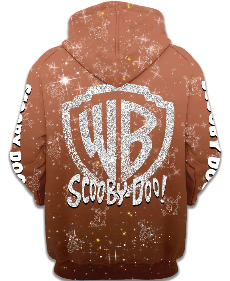 Scooby Doo Hoodie Scoobydoo Character Pattern Hoodie Brown Unisex - Cozy Hoodie For Cold Weather