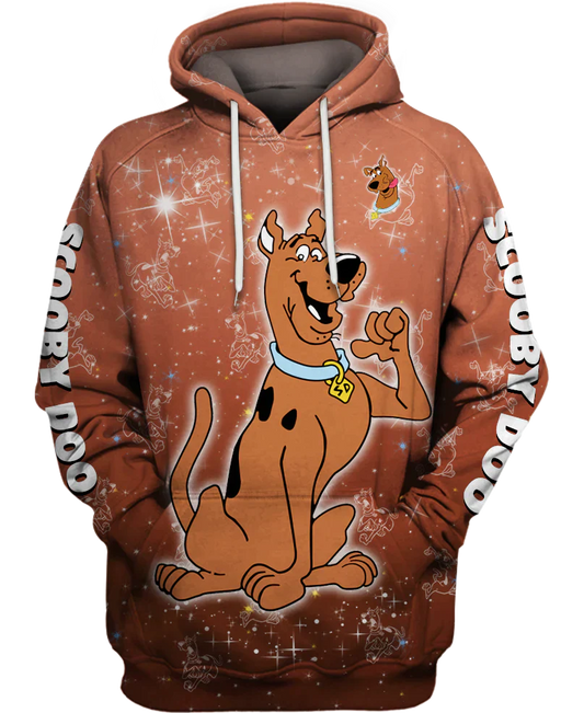 Scooby Doo Hoodie Scoobydoo Character Pattern Hoodie Brown Unisex - Cozy Hoodie For Cold Weather