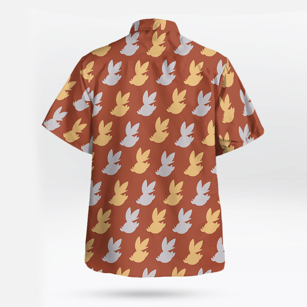 Scorbunny Pattern Short Sleeve Pokemon Hawaiian Shirt | Tropi Hawaiian Shirts Store
