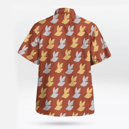Scorbunny Pattern Short Sleeve Pokemon Hawaiian Shirt | Tropi Hawaiian Shirts Store