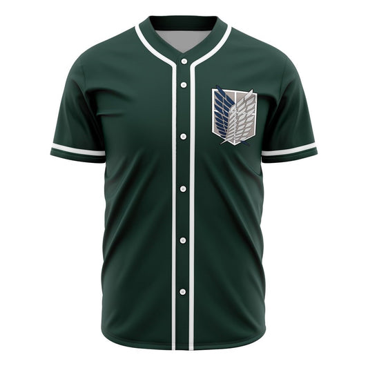 Attack on Titan Baseball Jersey Scouting Regiment Attack on Titan Jersey Shirt Green Unisex Adult New Release