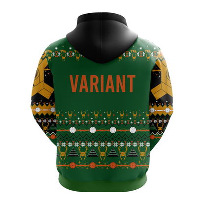 Loki Hoodie Loki Mv Christmas Pattern Hoodie Yellow Green Unisex - Cozy Hoodie For Cold Weather