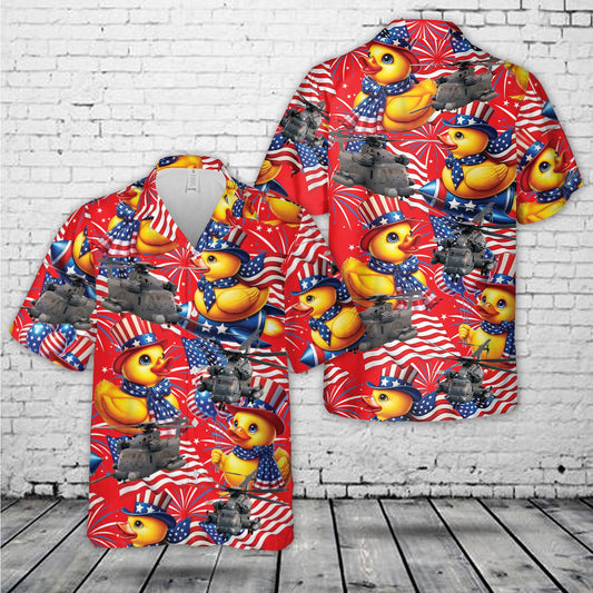 Sikorsky MH-53 Pave Low, 4th Of July Hawaiian Shirt