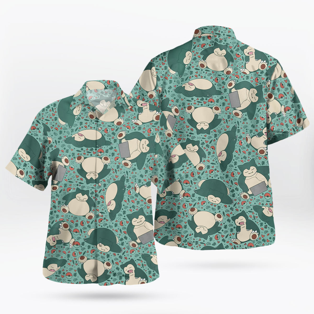 Snorlax Pokemon Hawaiian Shirt Sleepy Tropical Aloha Shirt