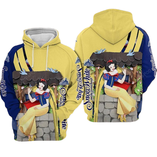 Snow White Hoodie Snow White Wishing Well Hoodie Yellow Unisex - Cozy Hoodie For Cold Weather