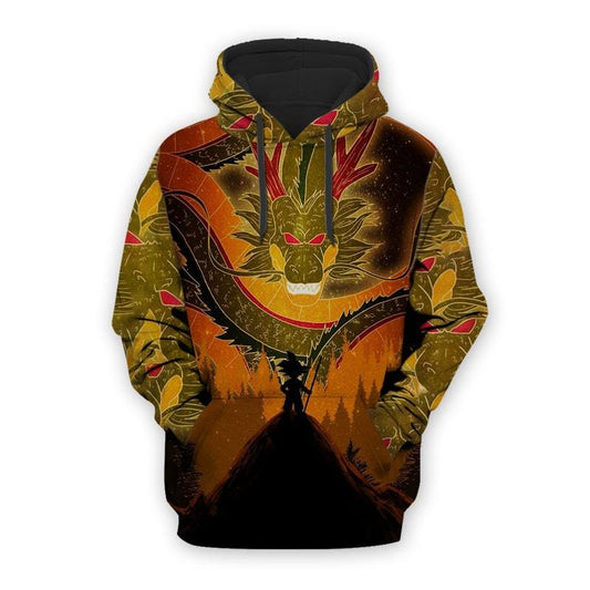  Dragon Ball Z Hoodie Eternal Dragon Face Off Son Goku Brown Hoodie Apparel   
