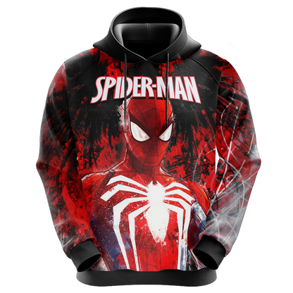 Spiderman Hoodie Marvel Spiderman Hero Graphic Web Pattern Hoodie Red Black Unisex - Cozy Hoodie For Cold Weather