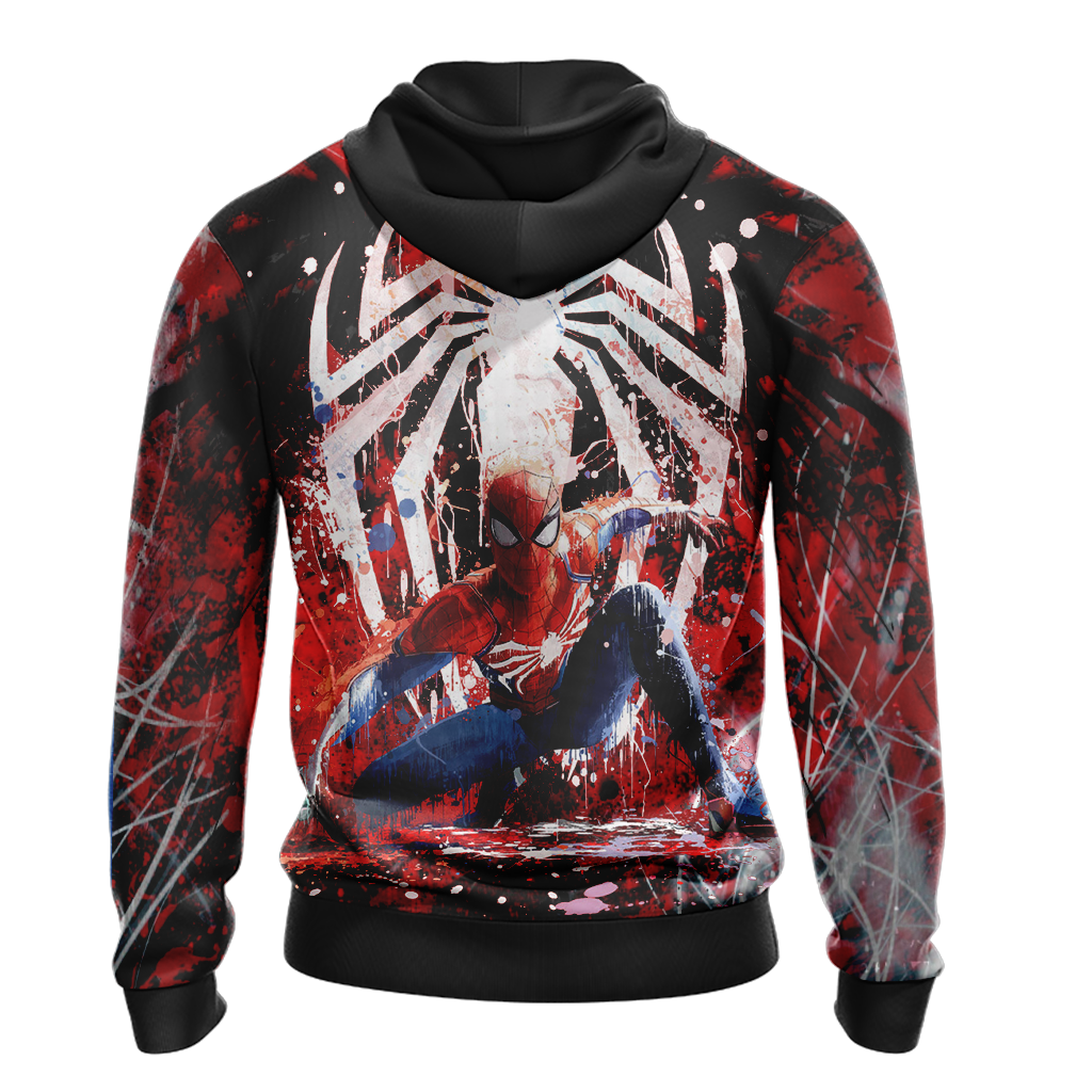 Spiderman Hoodie Marvel Spiderman Hero Graphic Web Pattern Hoodie Red Black Unisex - Cozy Hoodie For Cold Weather