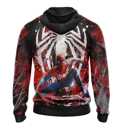 Spiderman Hoodie Marvel Spiderman Hero Graphic Web Pattern Hoodie Red Black Unisex - Cozy Hoodie For Cold Weather