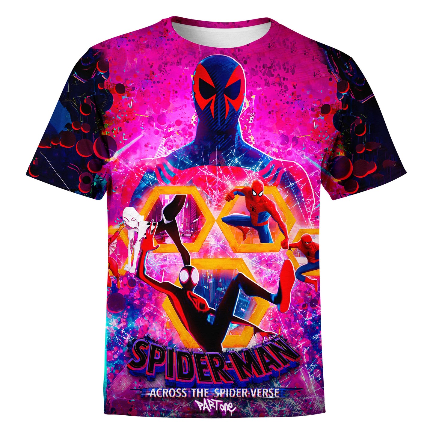 Spiderman Hoodie Marvel Accross The Spiderverse Characters T-Shirt Colorful Unisex - Trendy Gift For Men & Women