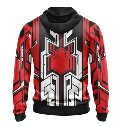 Spiderman Hoodie Marvel Spiderman Homecoming Logo Hoodie Red Black Unisex - Cozy Hoodie For Cold Weather