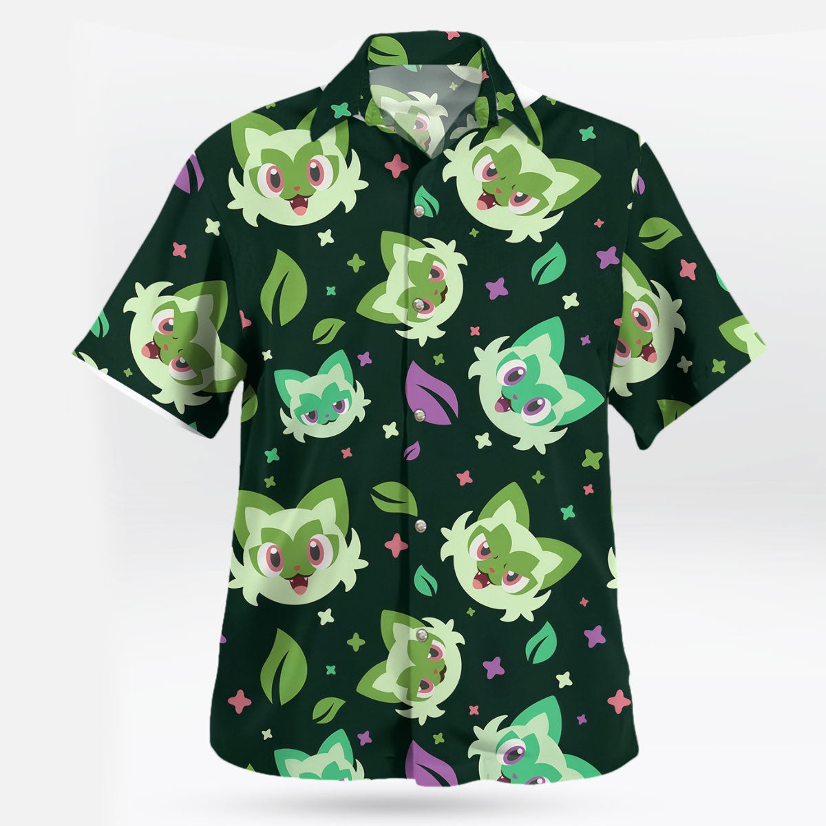Sprigatito Aloha Pattern Pokémon Hawaiian Shirt - Tropi Hawaiian Shirts