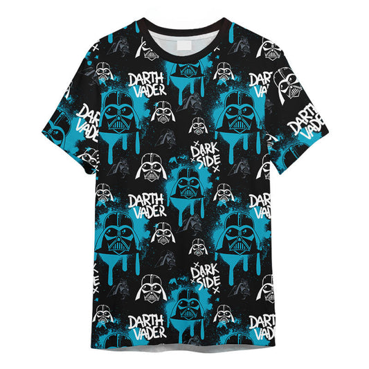 Stwa Darth Vader Pattern Blue 3D T-shirt