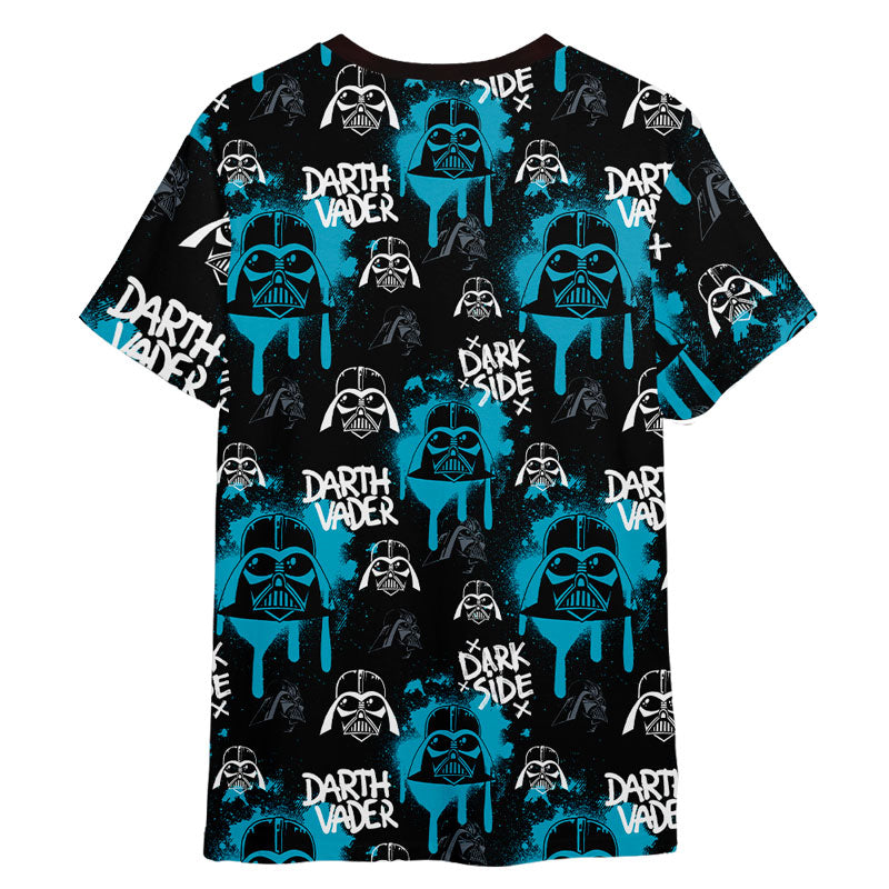 Stwa Darth Vader Pattern Blue 3D T-shirt