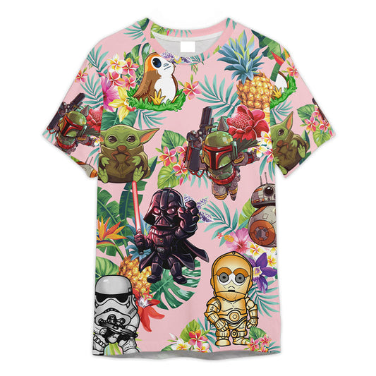 Stwa Tropical Flowers Beach - 3D T-shirt