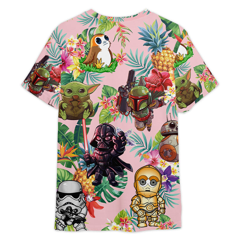 Stwa Tropical Flowers Beach - 3D T-shirt