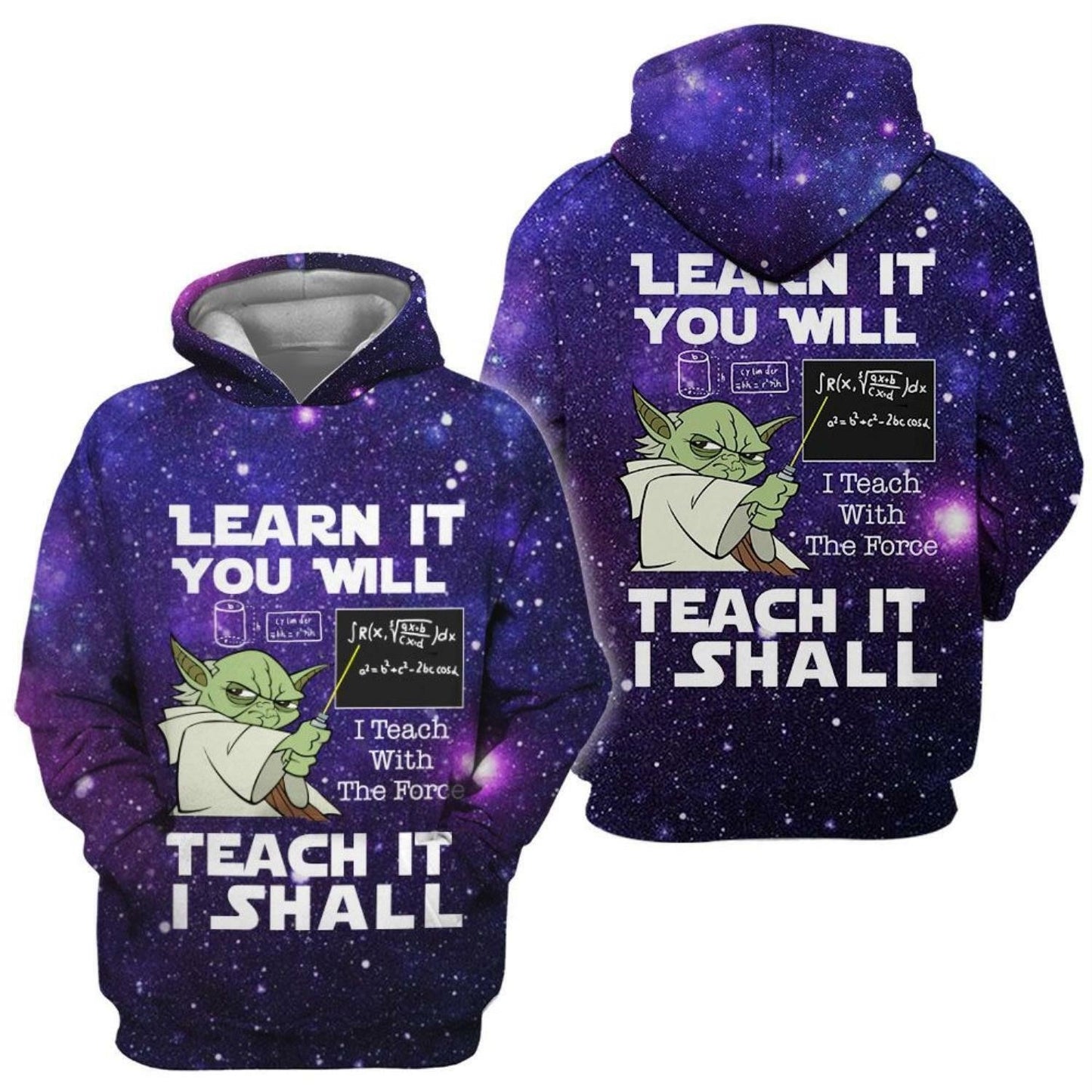Starwars Hoodie Learn It You Will Teach It I Shall Hoodie Purple Blue Unisex