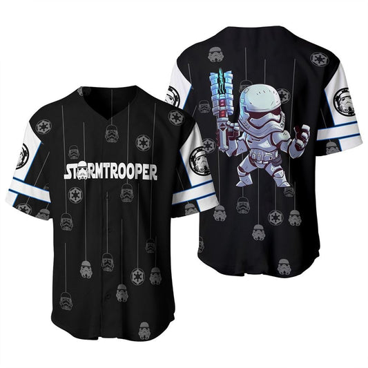Star Wars Baseball Jersey Stormtrooper Pattern Star Wars Jersey Shirt Black White Unisex Adult New Release