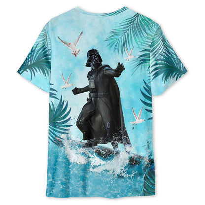 Starwars Darth Vader Surfing - 3D T-shirt For Fans