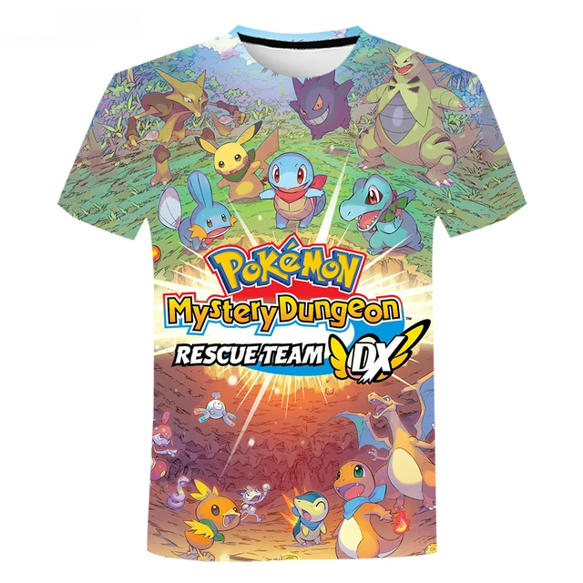 Pokemon T-Shirt Pokemon Mystery Dungoen Rescue Team T-Shirt Colorful Unisex - Trendy Gift For Men & Women