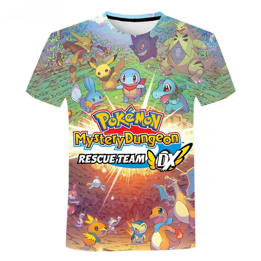 Pokemon T-Shirt Pokemon Mystery Dungoen Rescue Team T-Shirt Colorful Unisex - Trendy Gift For Men & Women