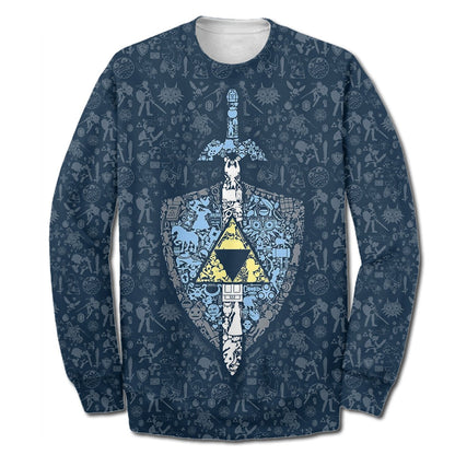  Legend Of Zelda Shirt Shield Master Sword Dark Blue T-shirt Legend Of Zelda Hoodie Sweater Tank 