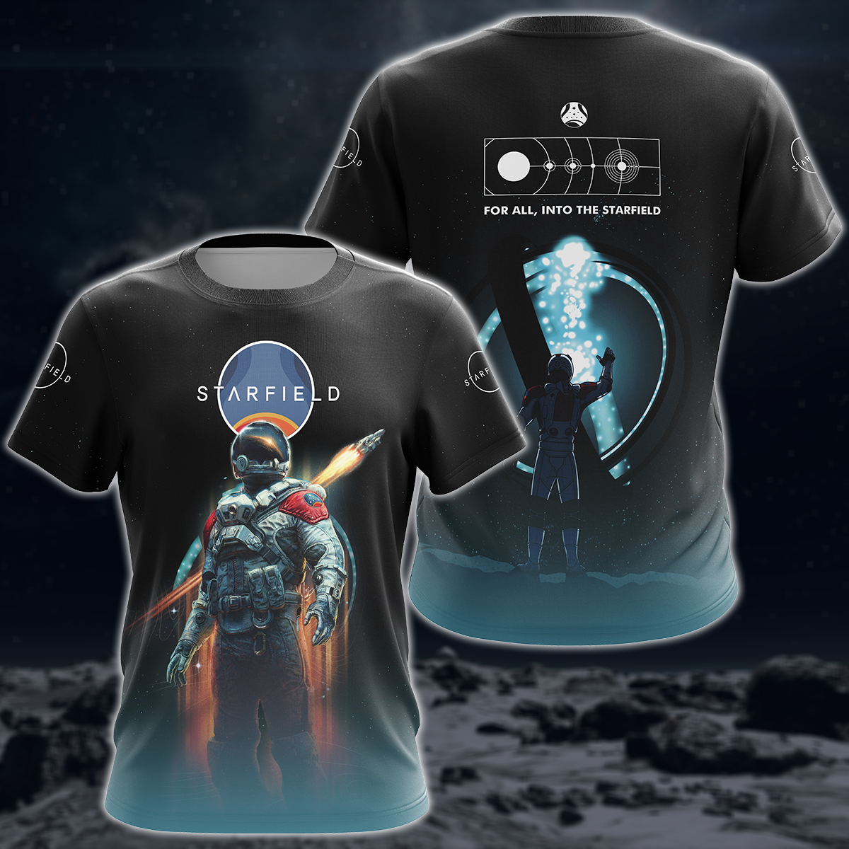 Starfield Video Game 3D All Over Printed T-shirt Tank Top Zip Hoodie Pullover Hoodie Hawaiian Shirt Beach Shorts Joggers