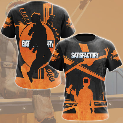 Satisfactory Video Game All Over Printed T-shirt Tank Top Zip Hoodie Pullover Hoodie Hawaiian Shirt Beach Shorts Joggers
