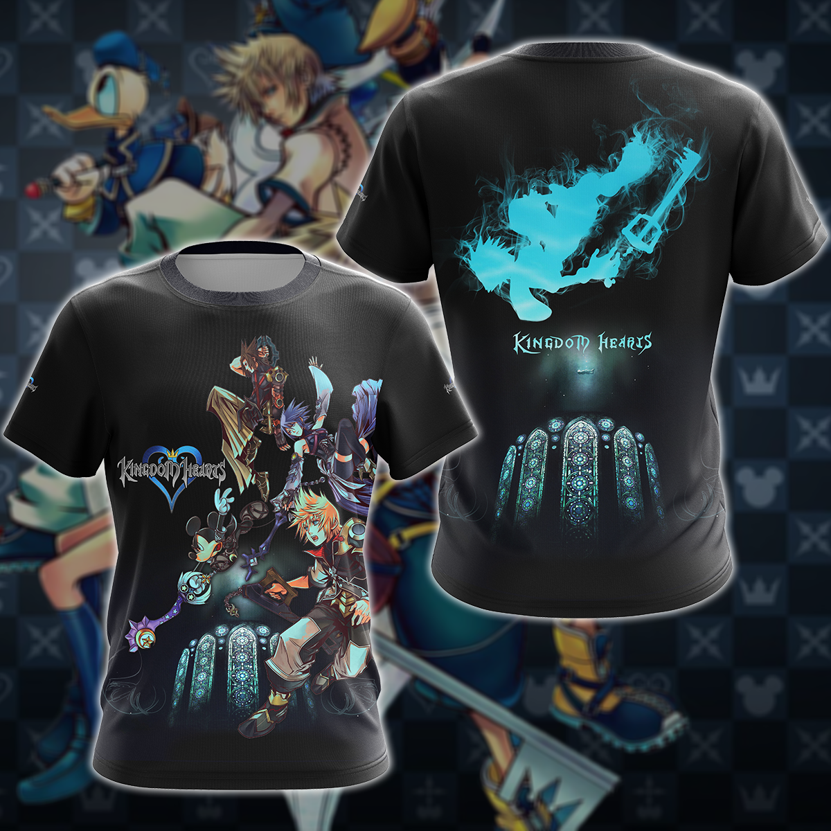 Kingdom Hearts Video Game 3D All Over Print T-shirt Tank Top Zip Hoodie Pullover Hoodie Hawaiian Shirt Beach Shorts Jogger
