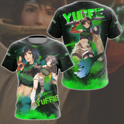 Final Fantasy VII Rebirth Yuffie Kisaragi Video Game All Over Printed T-shirt Tank Top Zip Hoodie Pullover Hoodie Hawaiian Shirt Beach Shorts Joggers