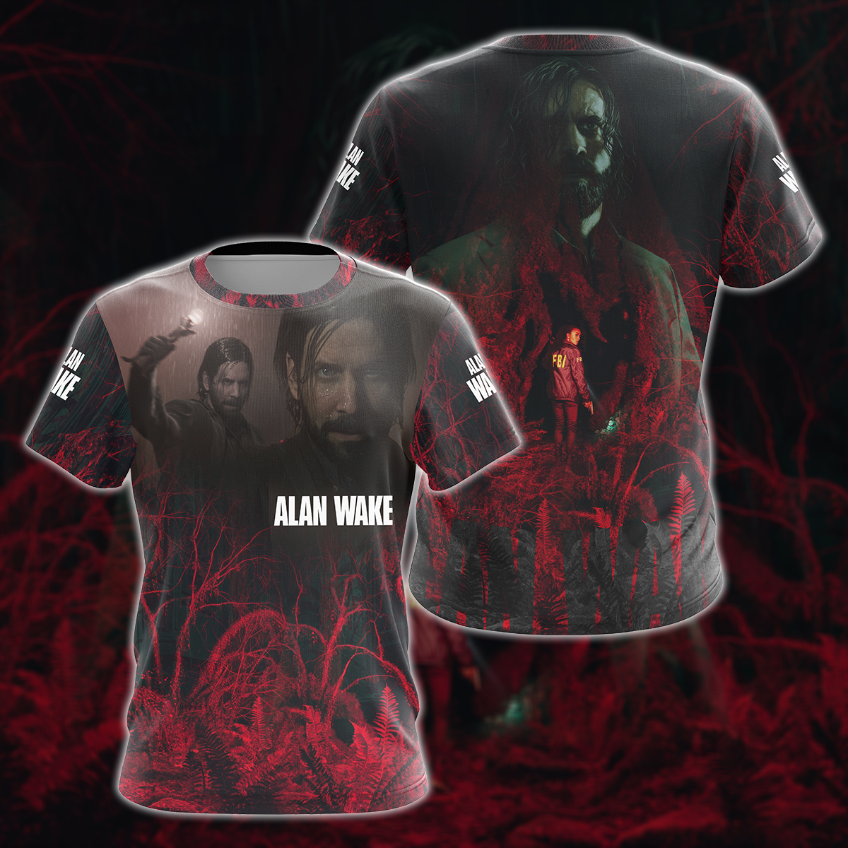 Alan Wake 2 Video Game All Over Printed T-shirt Tank Top Zip Hoodie Pullover Hoodie Hawaiian Shirt Beach Shorts Joggers