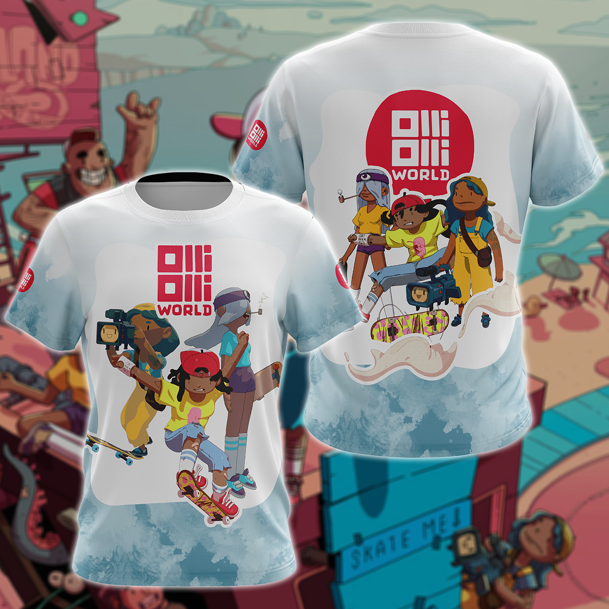 OlliOlli World 3D All Over Print T-shirt Tank Top Zip Hoodie Pullover Hoodie Hawaiian Shirt Beach Shorts Jogger