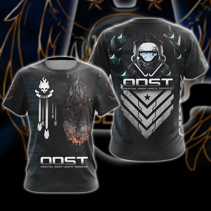 Halo ODST All Over Print T-shirt Tank Top Zip Hoodie Pullover Hoodie Hawaiian Shirt