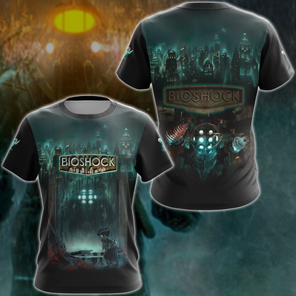 Bioshock Video Game 3D All Over Print T-shirt Tank Top Zip Hoodie Pullover Hoodie Hawaiian Shirt Beach Shorts Jogger