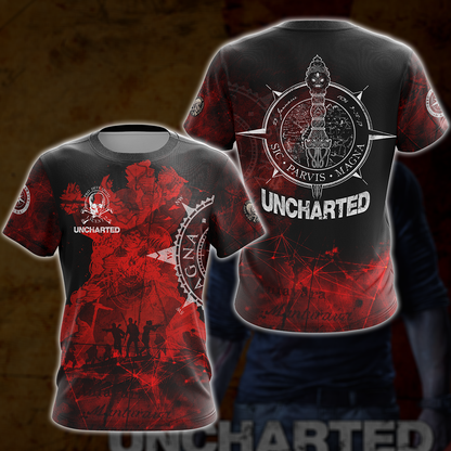 Uncharted All Over Print T-shirt Tank Top Zip Hoodie Pullover Hoodie Hawaiian Shirt