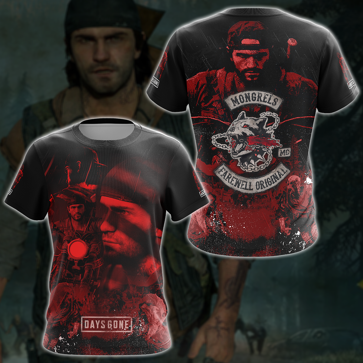 Day’s Gone Video Game 3D All Over Printed T-shirt Tank Top Zip Hoodie Pullover Hoodie Hawaiian Shirt Beach Shorts Jogger