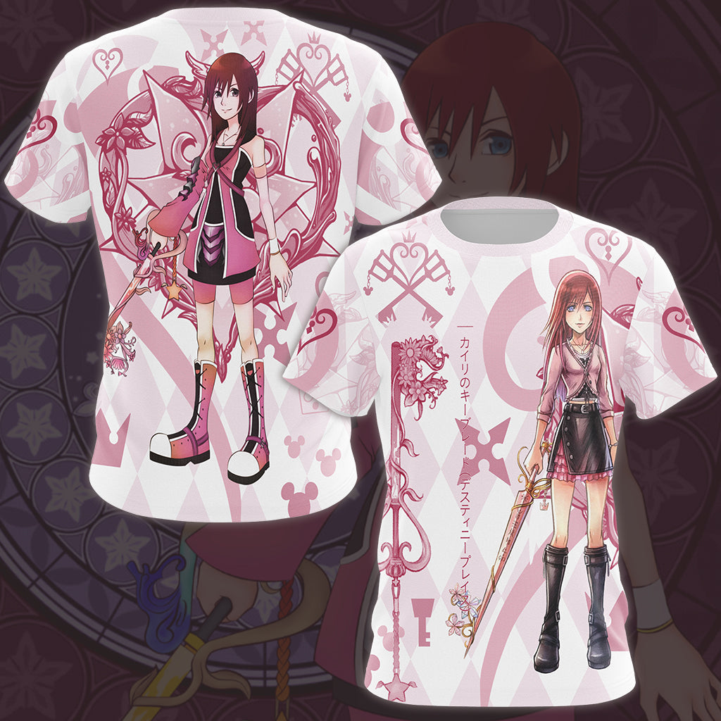 Kingdom Hearts Kairi Video Game All Over Printed T-shirt Tank Top Zip Hoodie Pullover Hoodie Hawaiian Shirt Beach Shorts Joggers