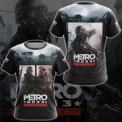 Metro 2033 Redux Video Game 3D All Over Printed T-shirt Tank Top Zip Hoodie Pullover Hoodie Hawaiian Shirt Beach Shorts Jogger
