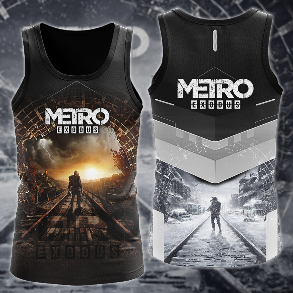 Metro Exodus Video Game 3D All Over Print T-shirt Tank Top Zip Hoodie Pullover Hoodie Hawaiian Shirt Beach Shorts Jogger